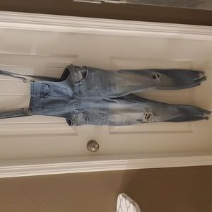 🌿Papaya skinny overalls